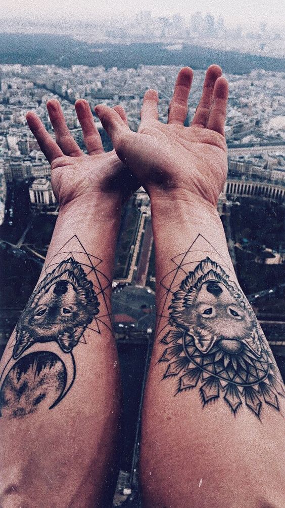 Tatuajes de lobos 13 45 Diseños Increíbles de Tatuajes de Lobos