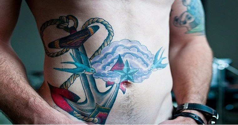 tatuaje de ancla para hombres Mas de 25 Diseños Increibles de Tatuajes de Anclas