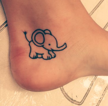 tatuaje de elefante bebe Tatuajes de Elefantes