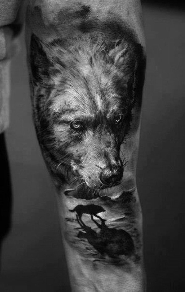 tatuaje de lobo en brazo 45 Diseños Increíbles de Tatuajes de Lobos