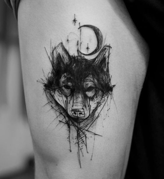 tattoo lobo 45 Diseños Increíbles de Tatuajes de Lobos