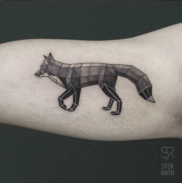 Hermosos Tatuajes Poly Geométricos de Sven Rayen